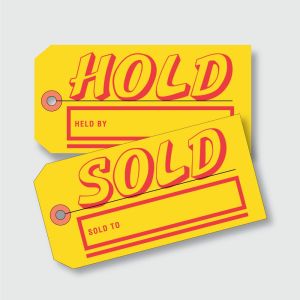 Regular Size Hold Sold Tag - 2 Sided