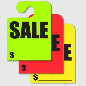 Mirror Hang Tags - Hook Style "Sale"