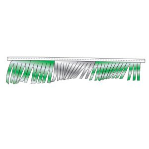 Metallic Fringe Pennant Streamer - Green, Silver