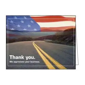 Thank You Card - Flag and Road