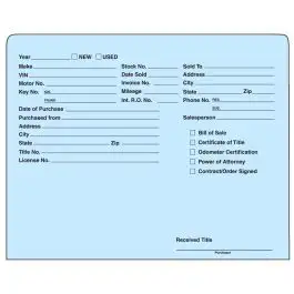 Standard Vehicle Deal Jackets