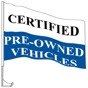 Car Flag with Window Clip - Certified Blue