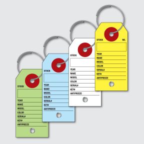 Cardboard Key Tags with Antifreeze Field