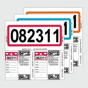 Color Top Stock Number Key Tag Sets