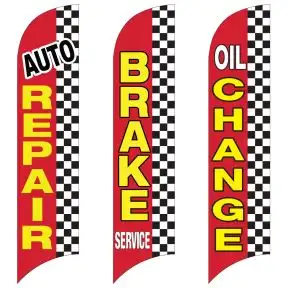 Service Wave Flags - Checkered Edge