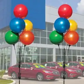 Reusable Vinyl Balloon Clusters - Multi Colors
