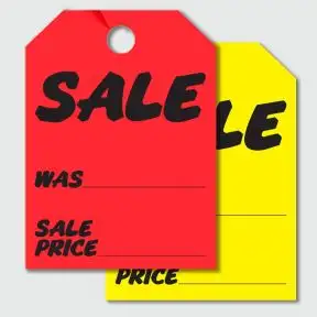 Mirror Hang Tags - "Sale, Was, Sale Price"