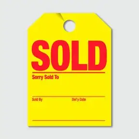 Fluorescent Mirror Hang Tag - Sold, Delivery