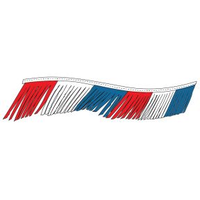 Fiesta Pennant Streamer - Red, White, Blue
